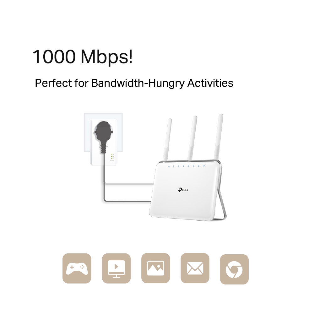 TP-Link TLPA7017P KIT 1000MBPS Powerline Adapteri komplekt (2tk) Ethernet üle elektrivõrgu – pilt 5