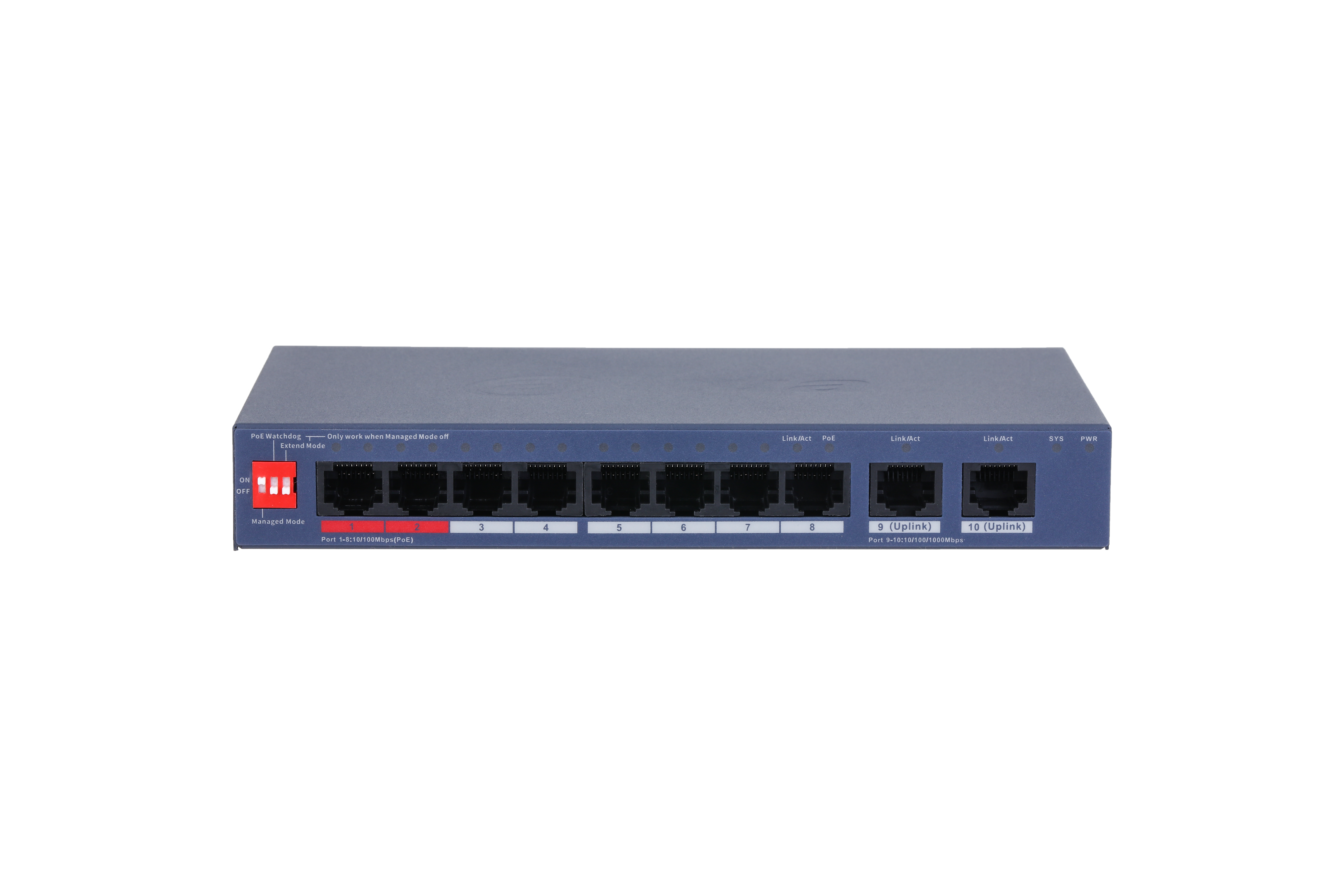 Dahua CS4010-8ET2GT-110 DoLynk Care manageeritav PoE switch 110W