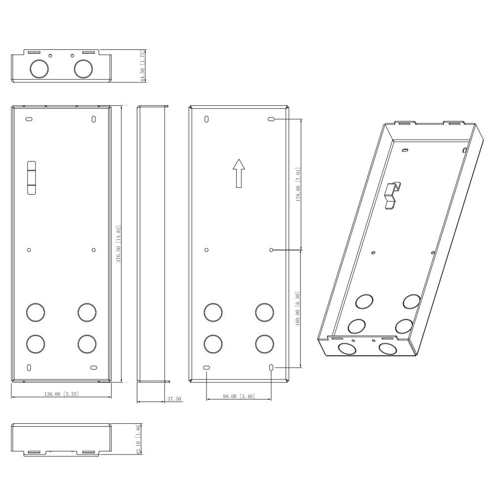 Dahua VTM121 Surface Mount Plate for VTO65/75 – pilt 2