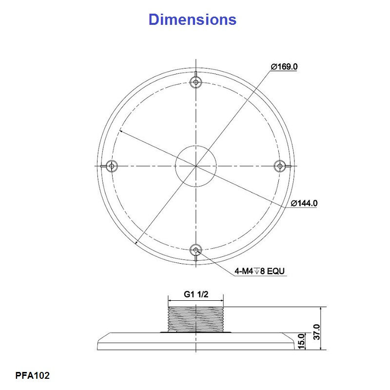 Dahua Hanging Mount Adapter PFA102 – pilt 2