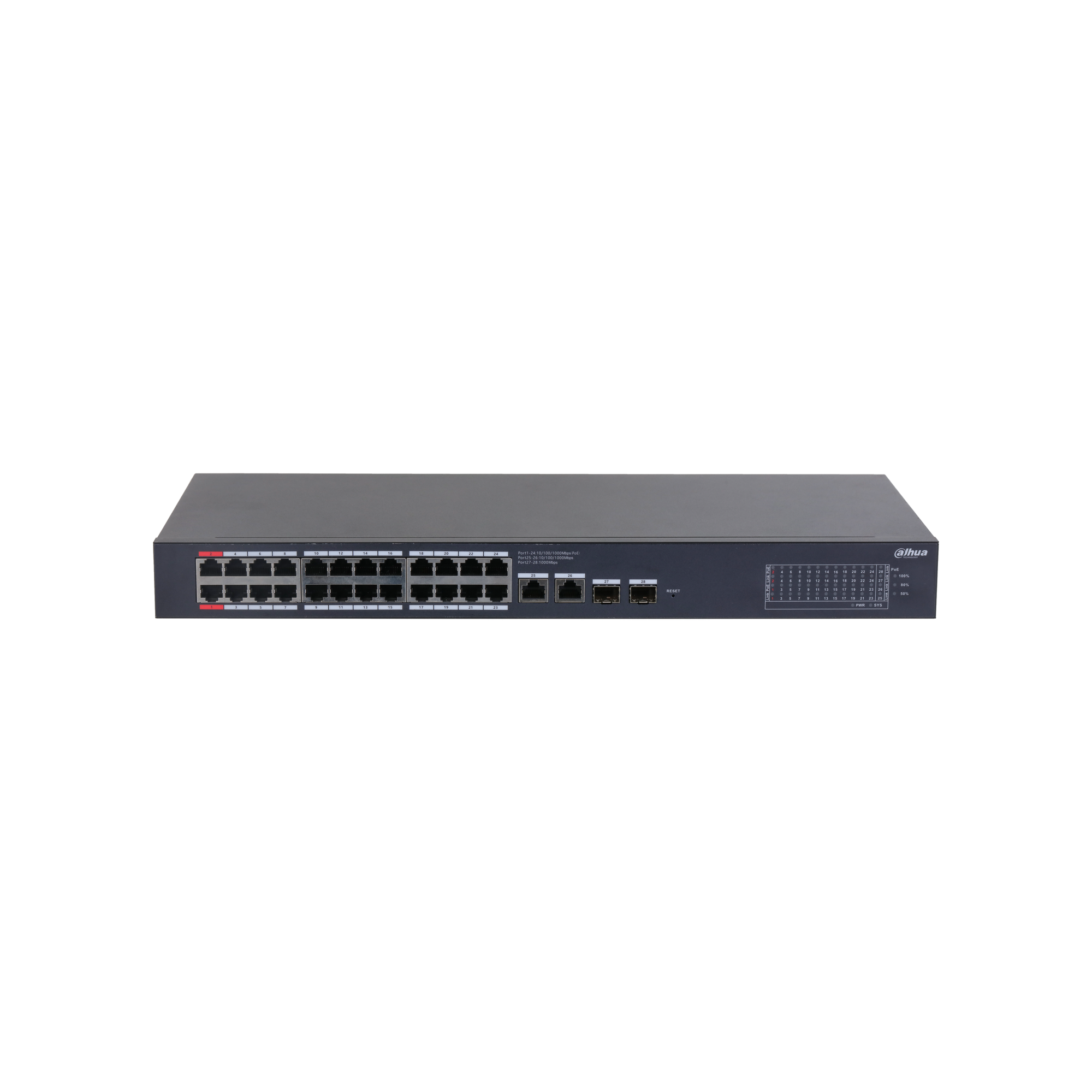 Dahua CS4228-24GT-240 28-Port Cloud Managed Desktop Gigabit Switch with 24-Port PoE