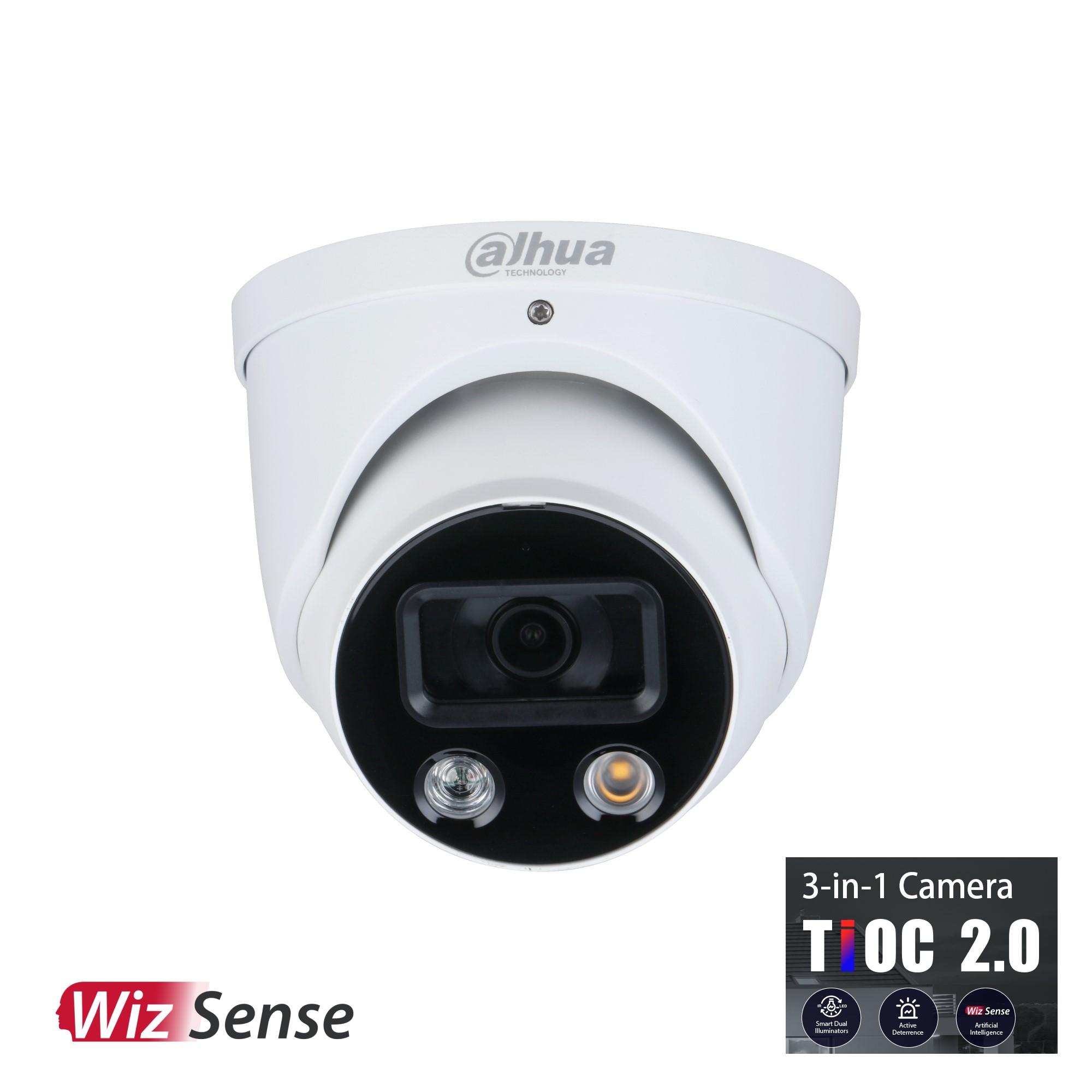 Dahua IPC-HDW3849H-AS-PV-S4 8 MP Smart Dual Light Active Deterrence Fixed-focal Eyeball WizSense Network Camera – pilt 2