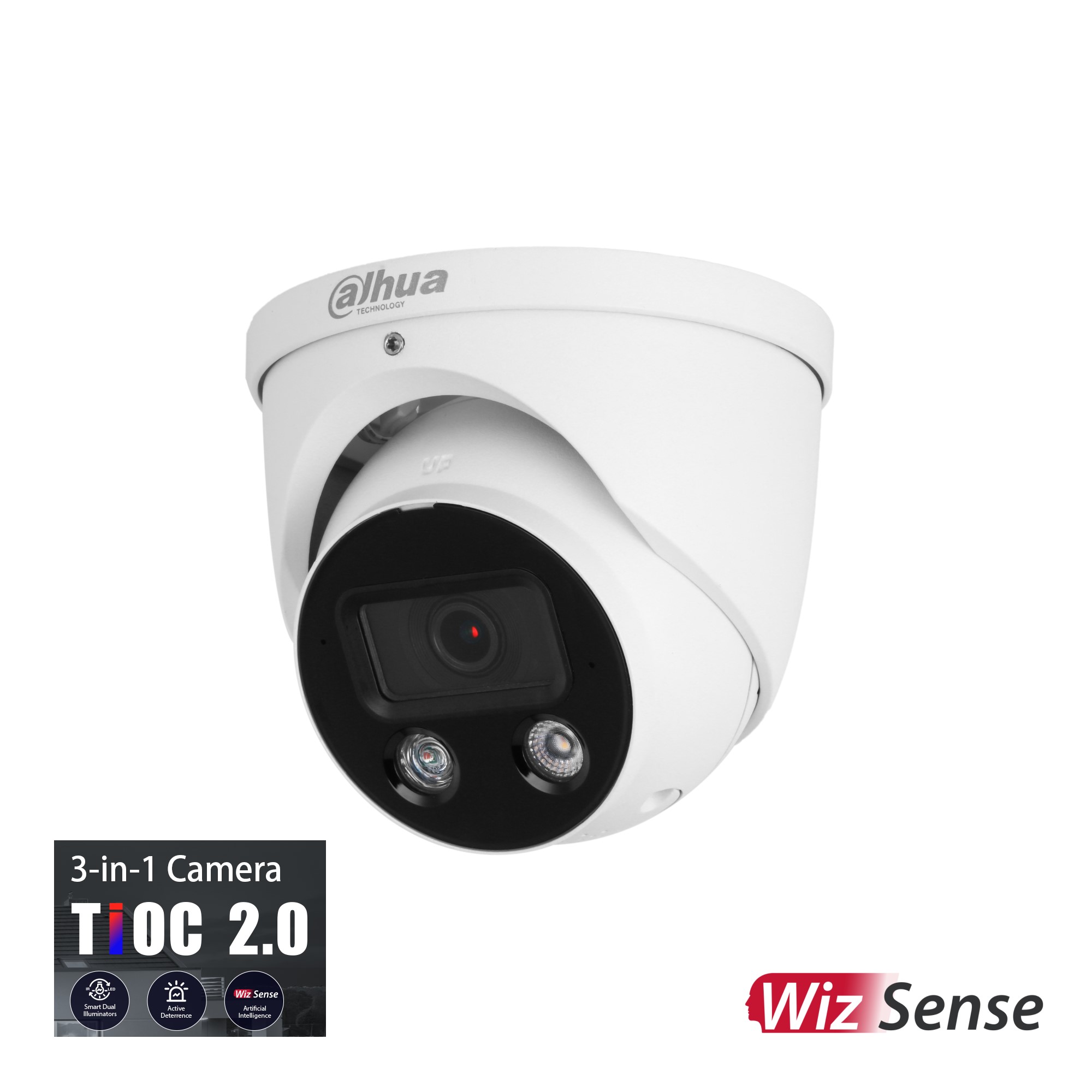 Dahua IPC-HDW3849H-AS-PV-S4 8 MP Smart Dual Light Active Deterrence Fixed-focal Eyeball WizSense Network Camera