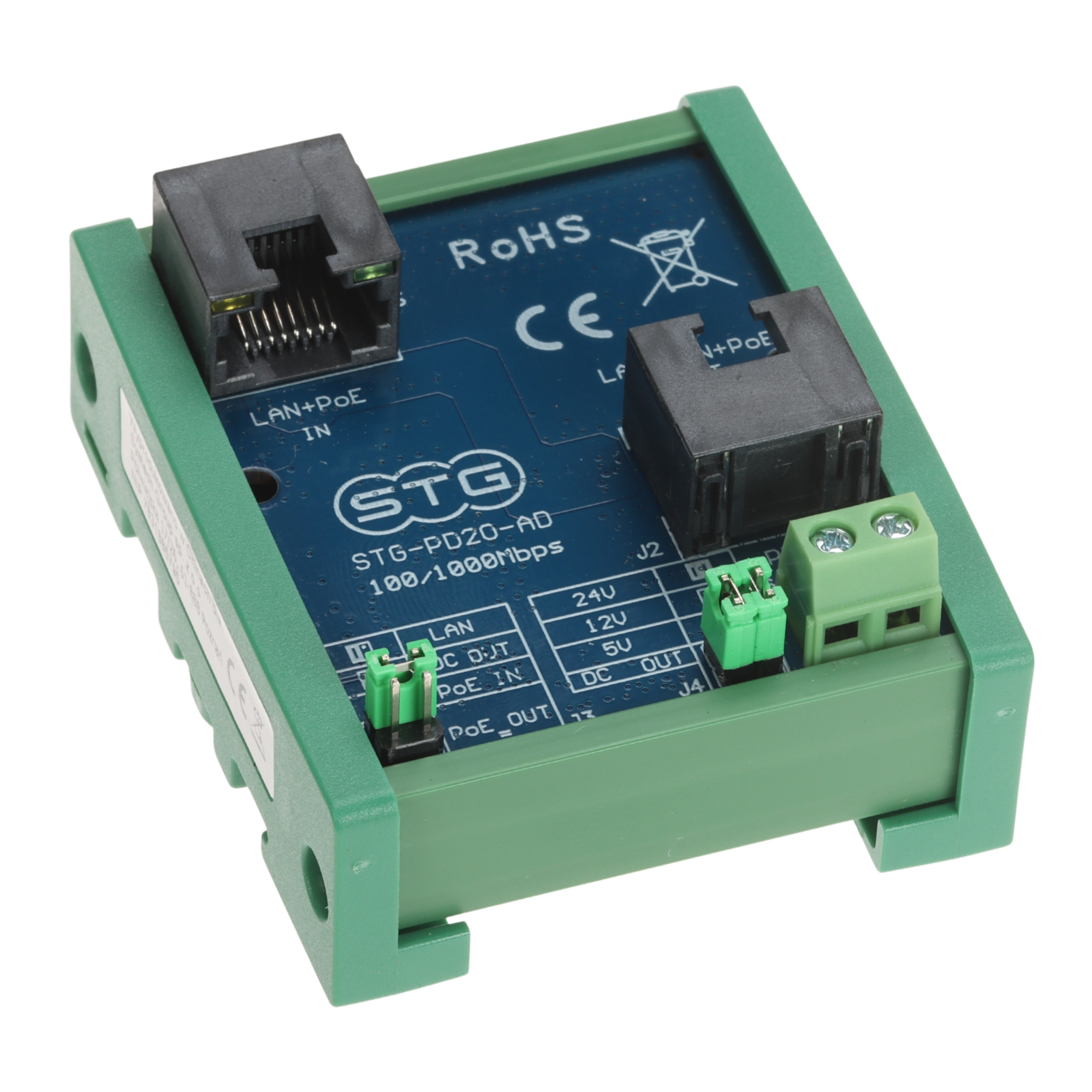 STG-PD20-AD Gigabit PoE muundur