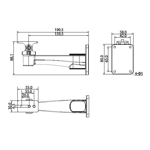 Dahua kaamerate seinale kinnitamise jalg PFB121W – pilt 2