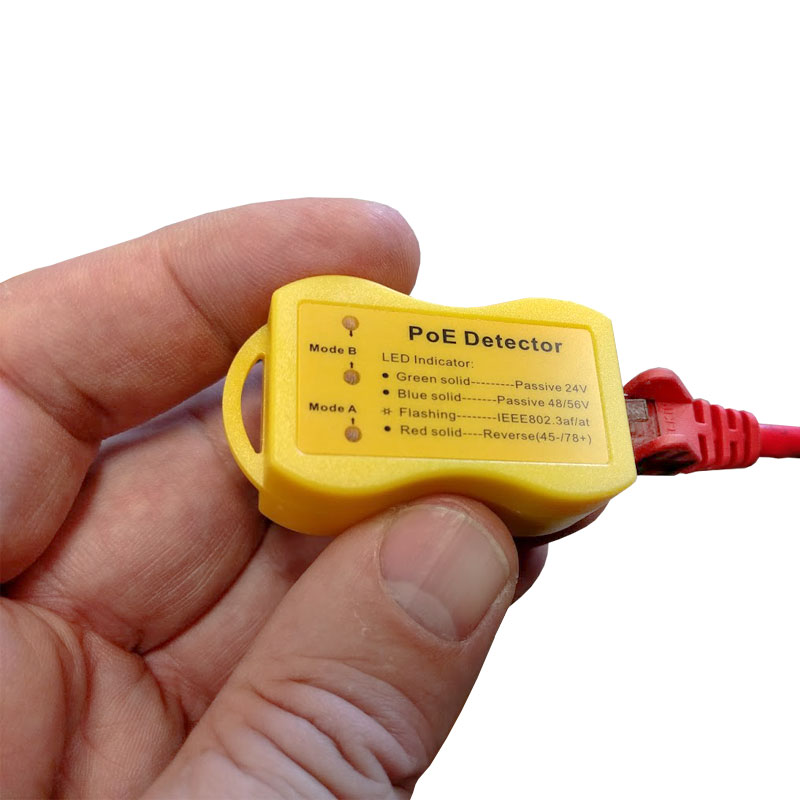 PoE detektor • Mode A / B • 24 / 48V • IEEE8022.3af / at • Green / Blue / Red LED – pilt 2