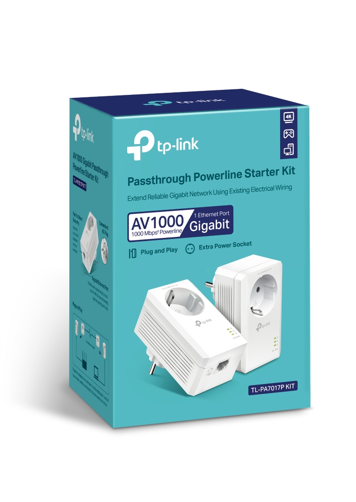TP-Link TLPA7017P KIT 1000MBPS Powerline Adapteri komplekt (2tk) Ethernet üle elektrivõrgu – pilt 6