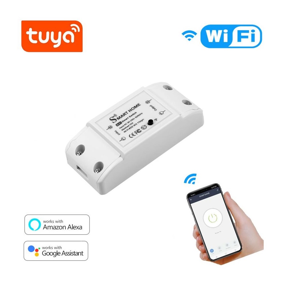 Wi-Fi nuti lüliti 10A B1-TUYA, Alexa, Google tugi, Tuya Smart või Smart Life äpp