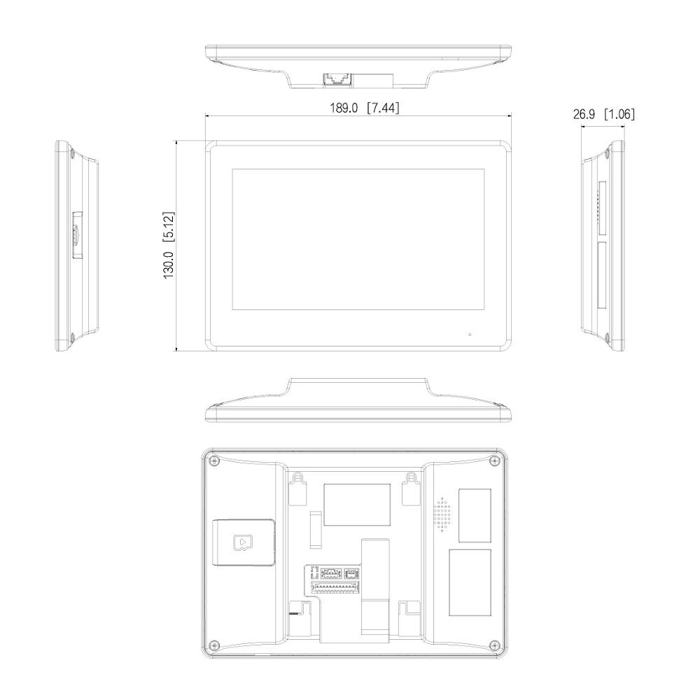 Dahua VTH5422HW IP 2-wire video-fonosüsteemi valge monitor – pilt 2