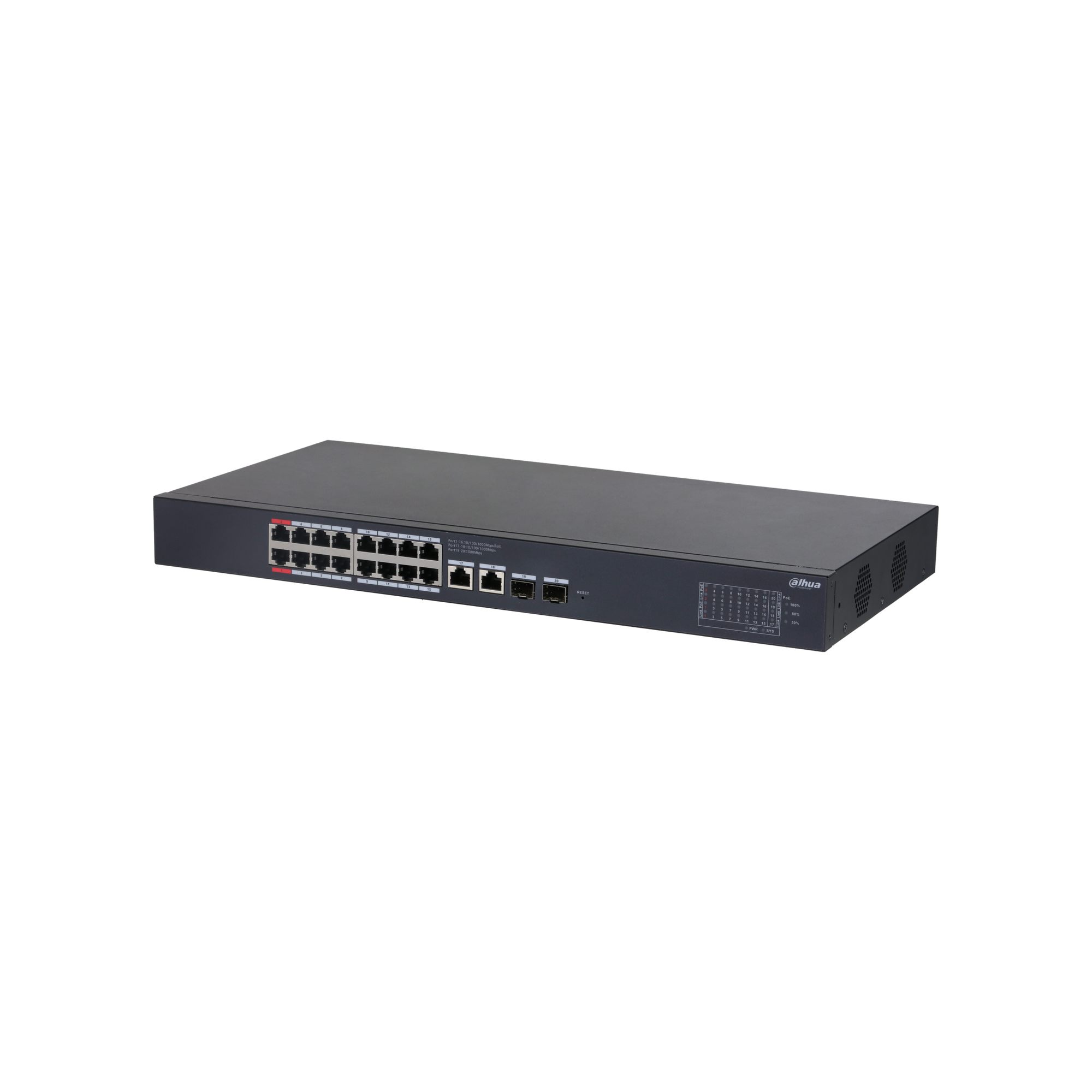 Dahua CS4220-16GT-190 20-Port Cloud Managed Desktop Gigabit Switch with 16-Port PoE