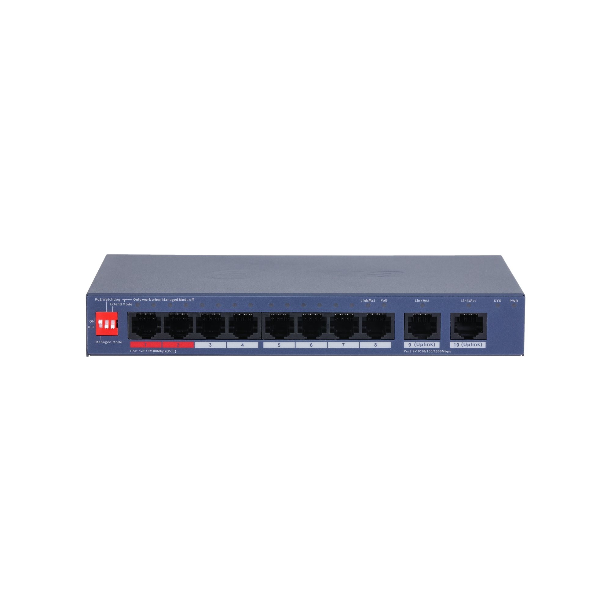 Dahua CS4010-8ET2GT-110 DoLynk Care manageeritav PoE switch 110W