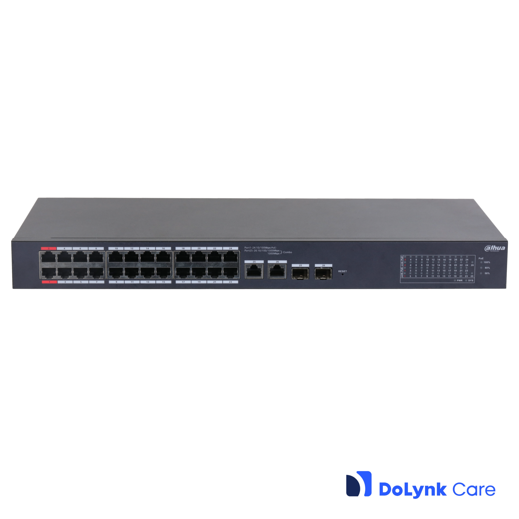 Dahua CS4226-24ET-375 26-Port Cloud Managed Desktop Switch with 24-Port PoE – pilt 2