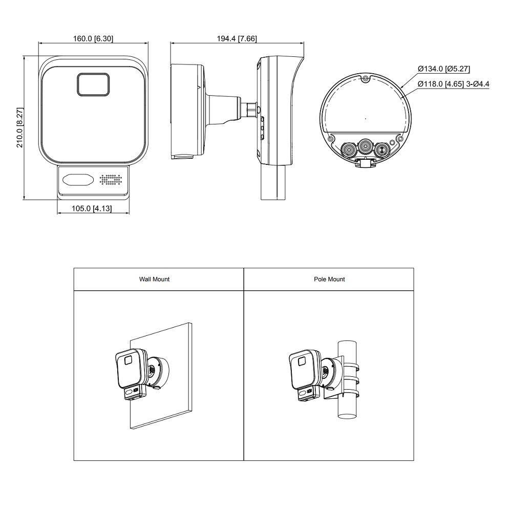 Dahua PFR5QI-E60 radarkaamera 60m 4MP • 60 GHz radar, IR35m