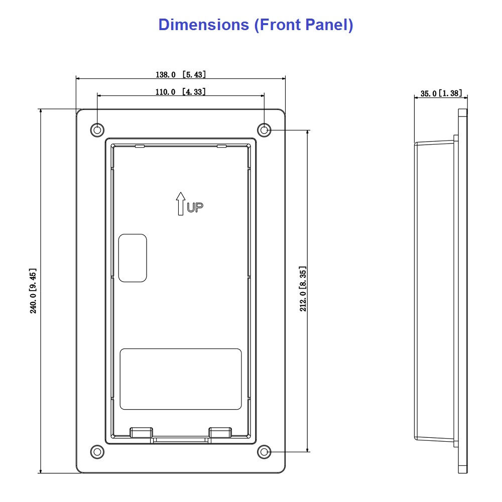Dahua VTM116-01 IP video-fono uksetelefoni välisosa süvispaigaldamise adapter – pilt 2