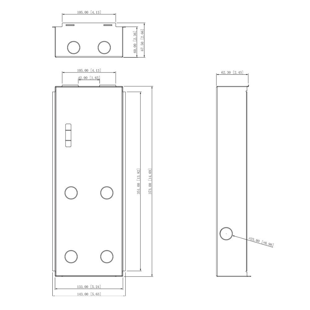 Dahua VTM121 kortermaja VTO65/75 video-fono uksetelefoni välisosa süvispaigaldamise adapter – pilt 2