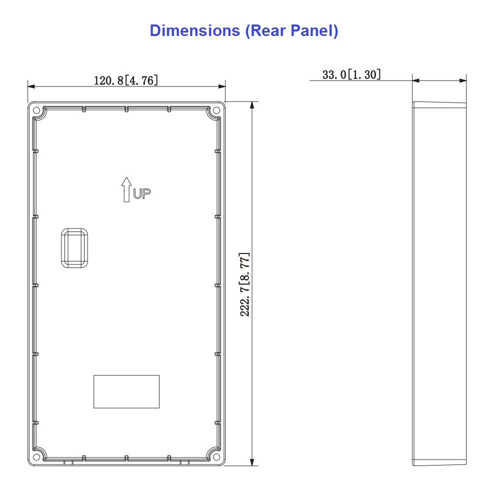 Dahua VTM116-01 IP video-fono uksetelefoni välisosa süvispaigaldamise adapter – pilt 3