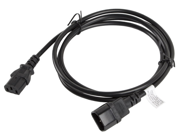 Toitekaabel LANBERG CA-C13E-11CC-0018-BK 1.8m pistikutega C13 ja C14