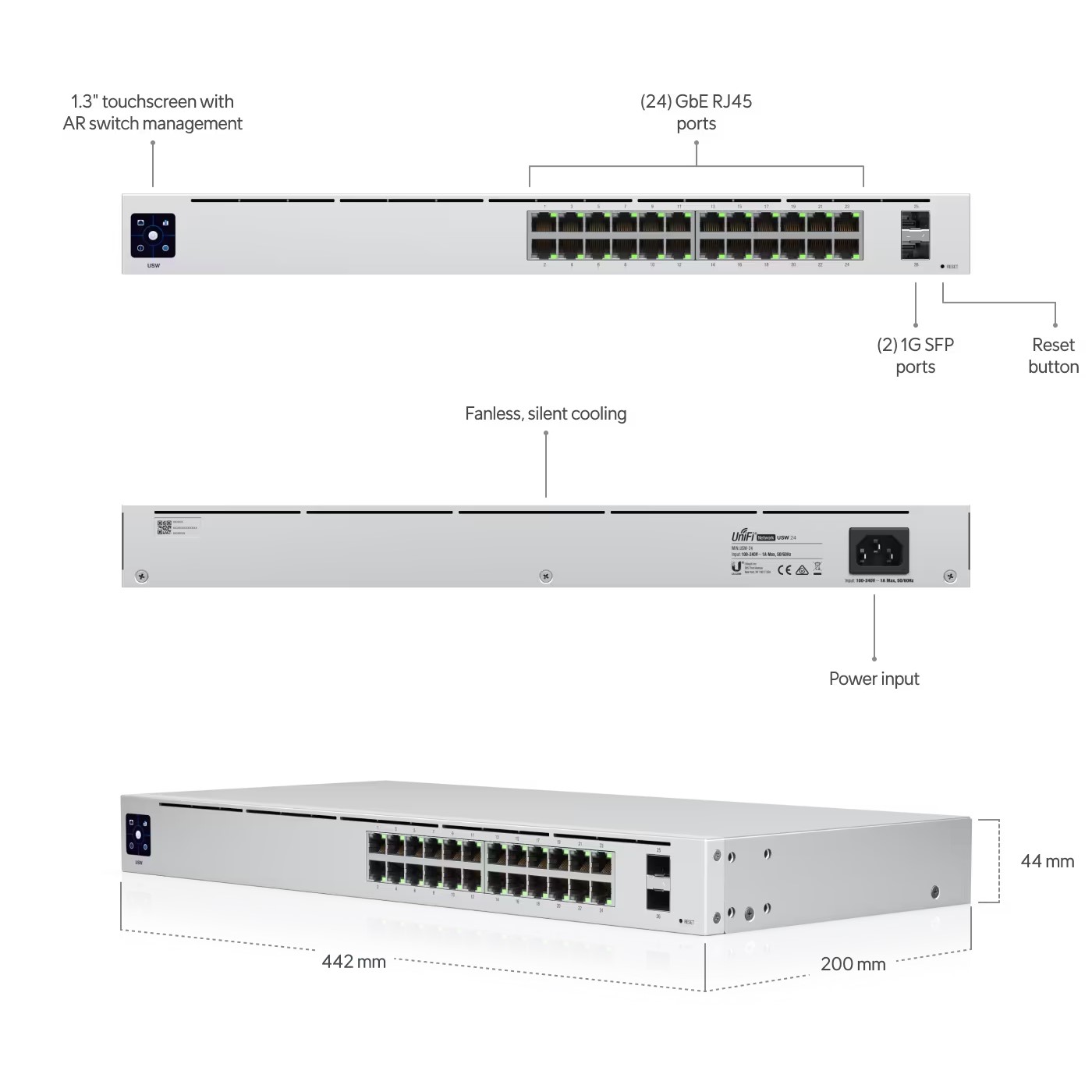 Ubiquiti USW-24-POE UniFi manageeritav Gigabit switch – pilt 2
