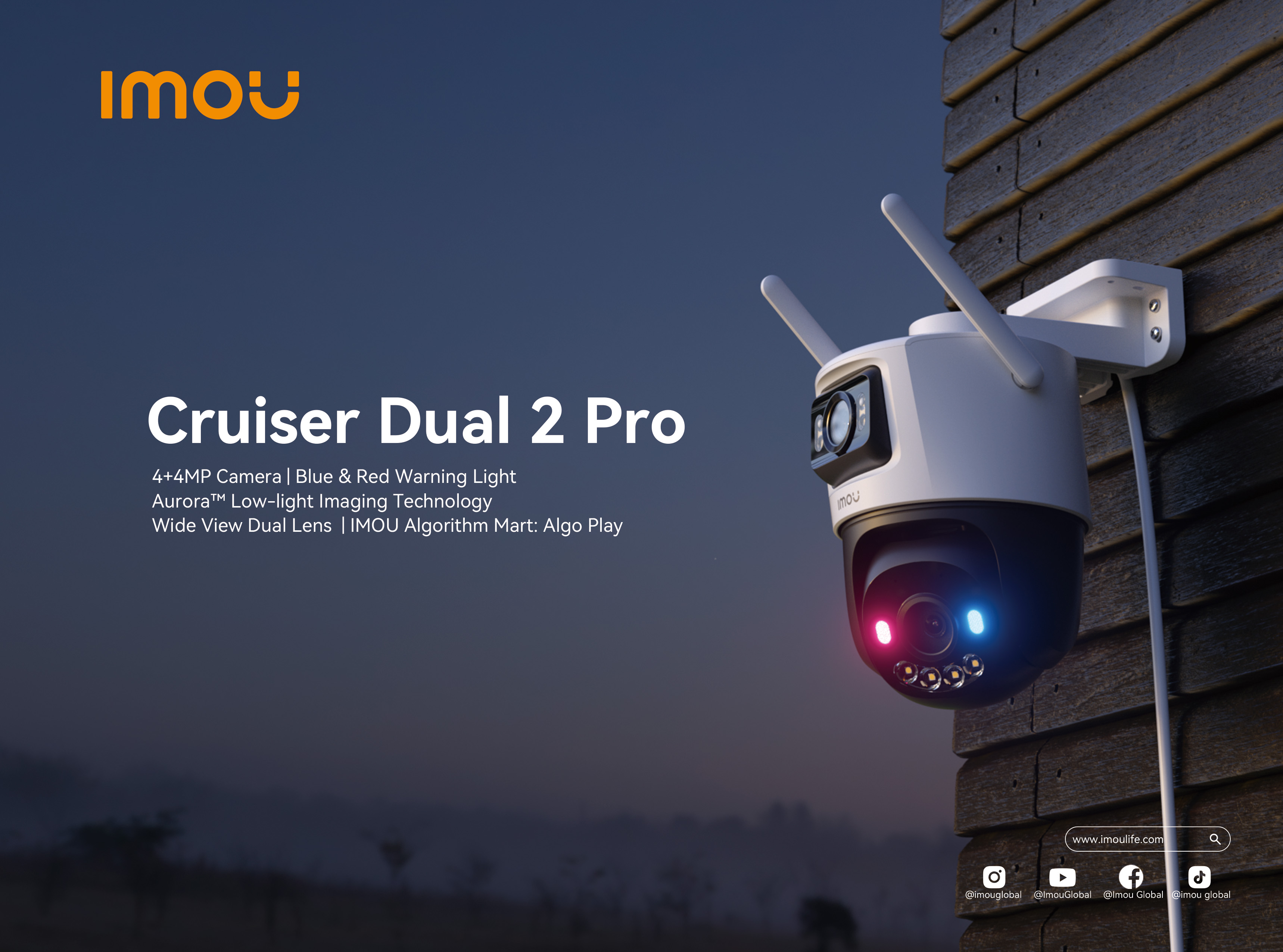 Imou Cruiser Dual 2 PRO 4MP Wi-Fi Pan & Tilt Camera + 4MP Fixed Camera – pilt 4