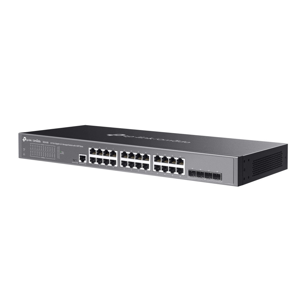 TP-Link TL-SG3428 24× Gigabit RJ45 ports and 4× Gigabit SFP slots – pilt 2