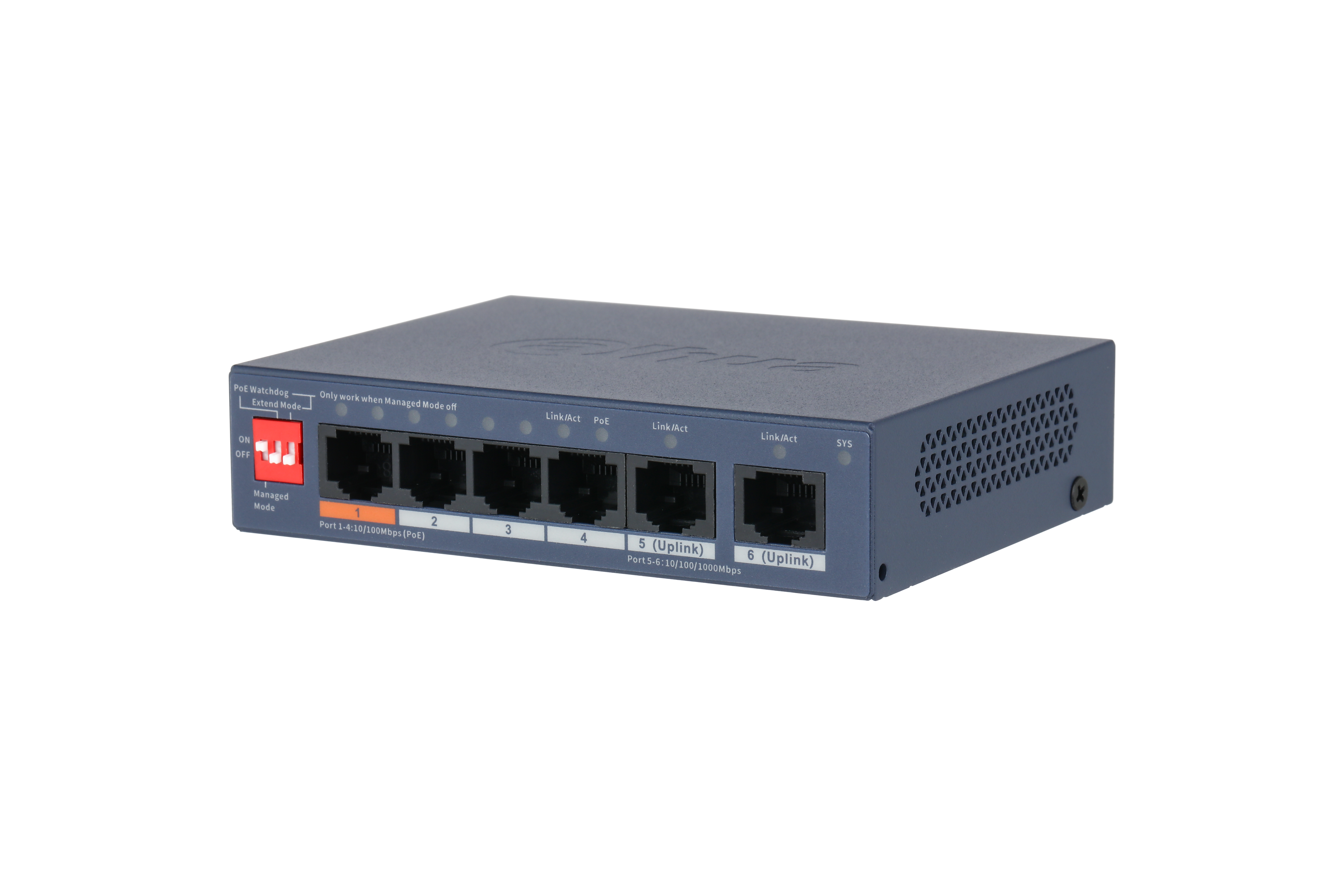 Dahua CS4006-4ET2GT-60 DoLynk Care manageeritav PoE switch 60W – pilt 2
