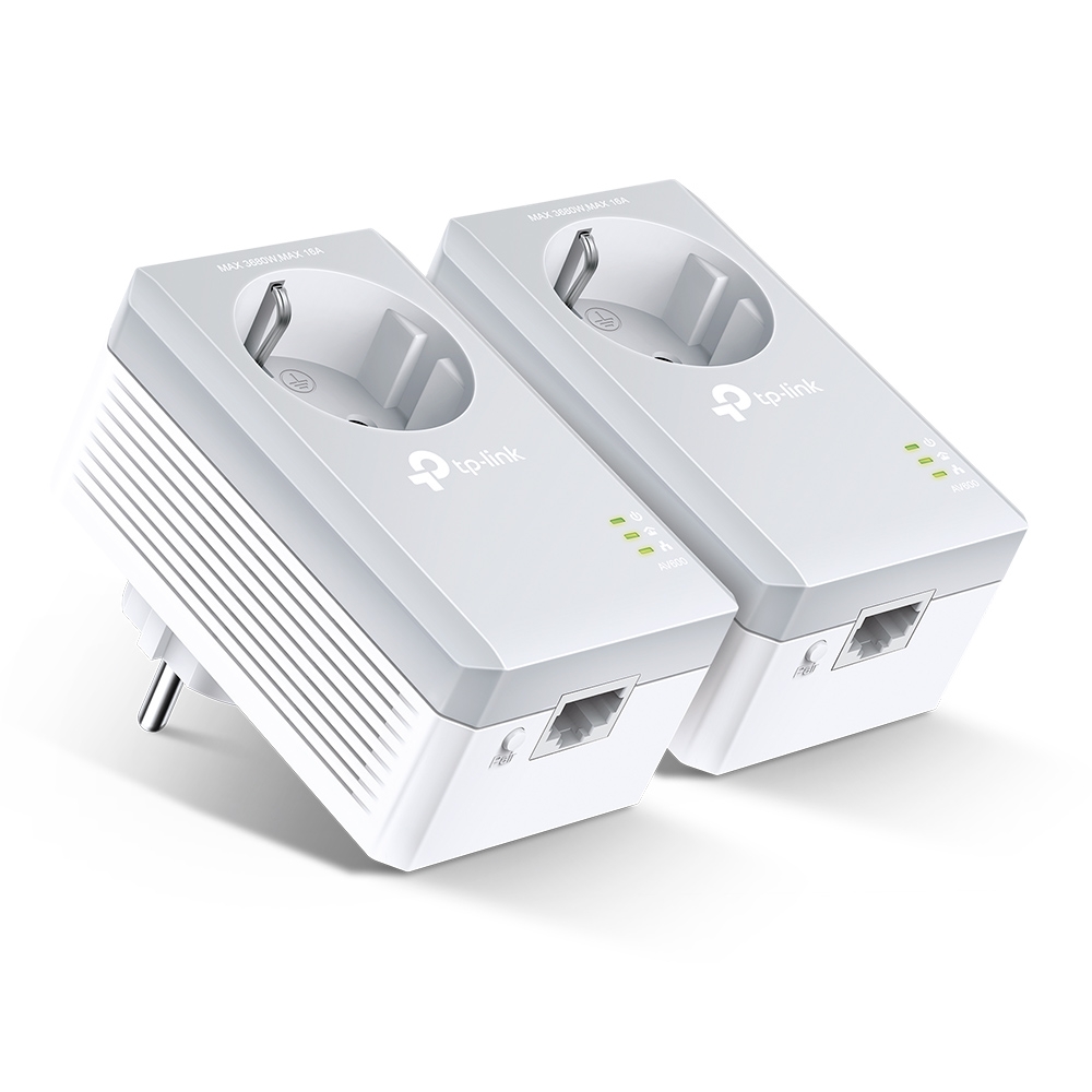 TP-Link TLPA4010P KIT AV600 Powerline adapterite komplekt pistikupesaga 600Mbps